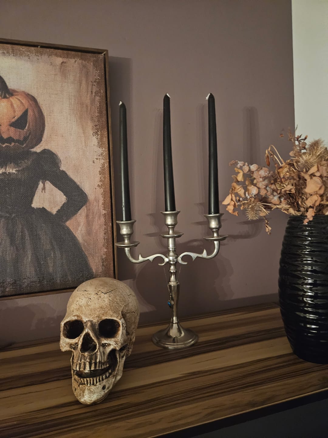 Customer photo review of Orange blutende Halloween Stabkerzen (4er Packung)