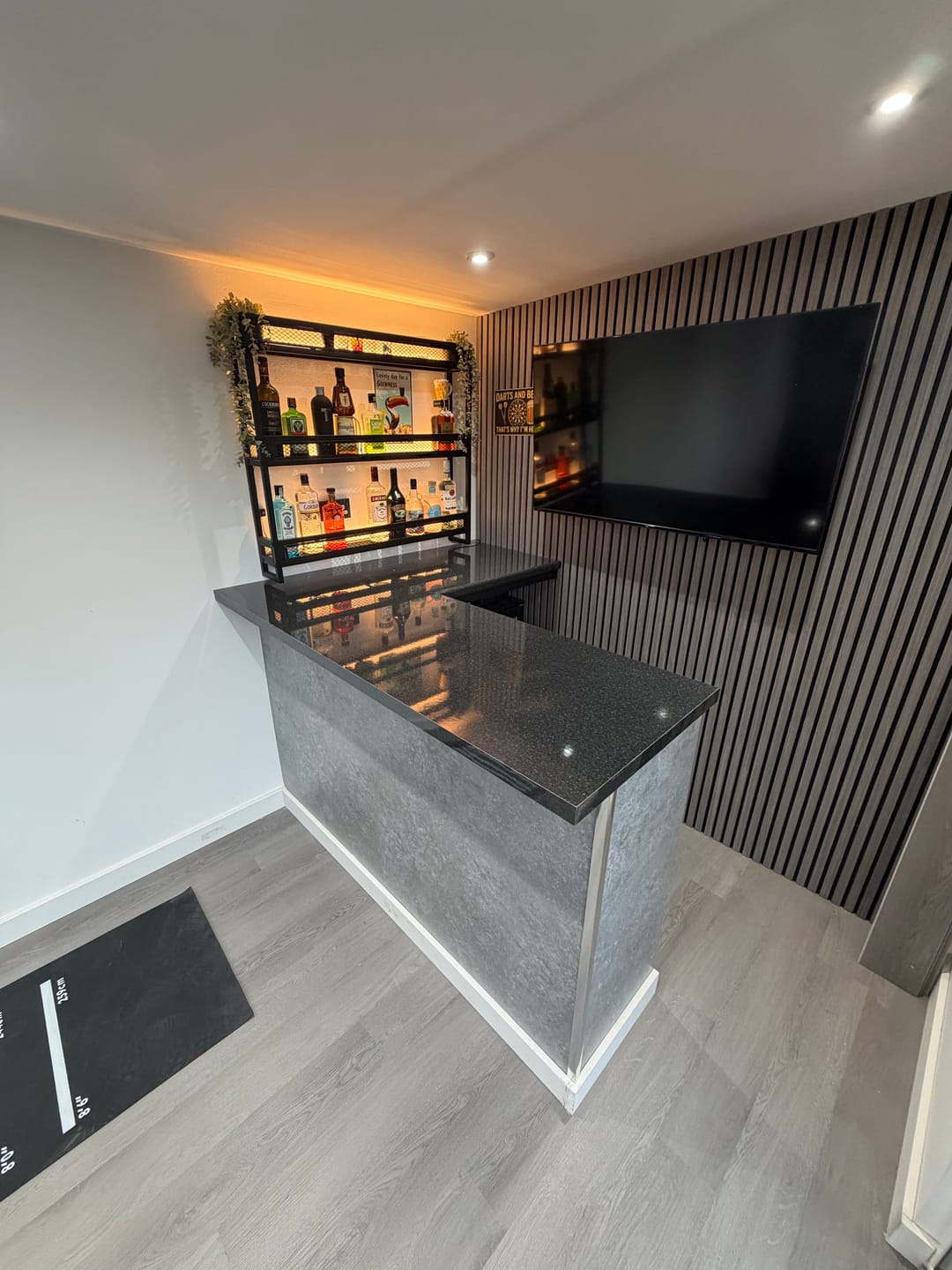 Customer photo review of Premium Grey Concrete Matt Shower Wall Panel - 1M x 2.4M