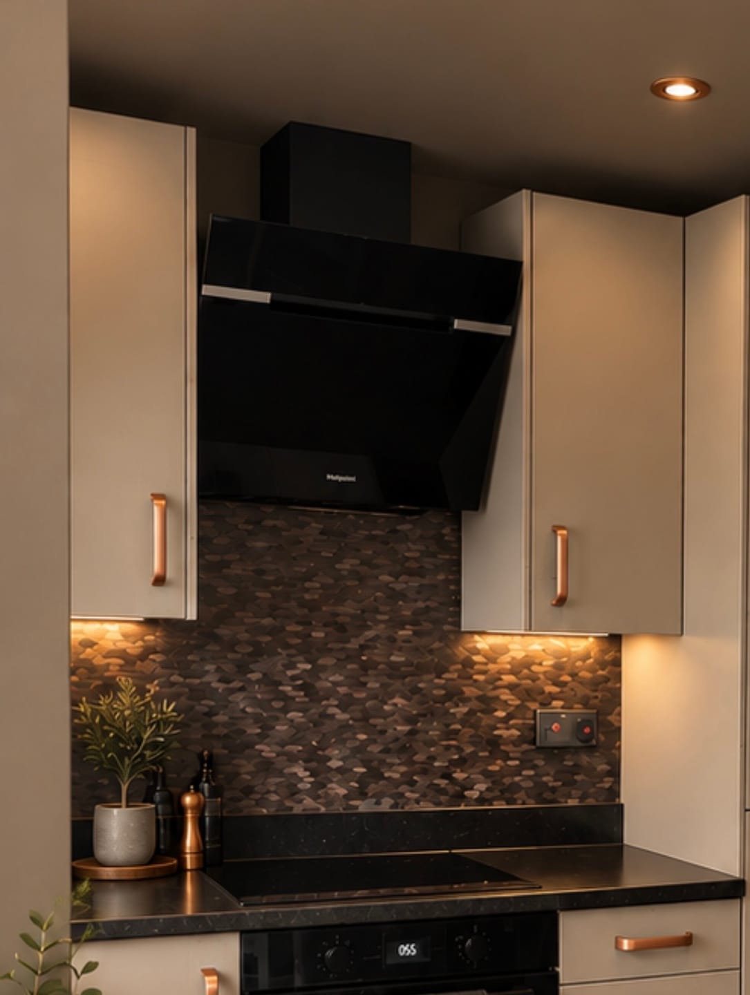 Customer photo review of Picket 3D Dark Copper Peel & Stick Splashback | 31×30 cm | Self-Adhesive Mosaic Tile