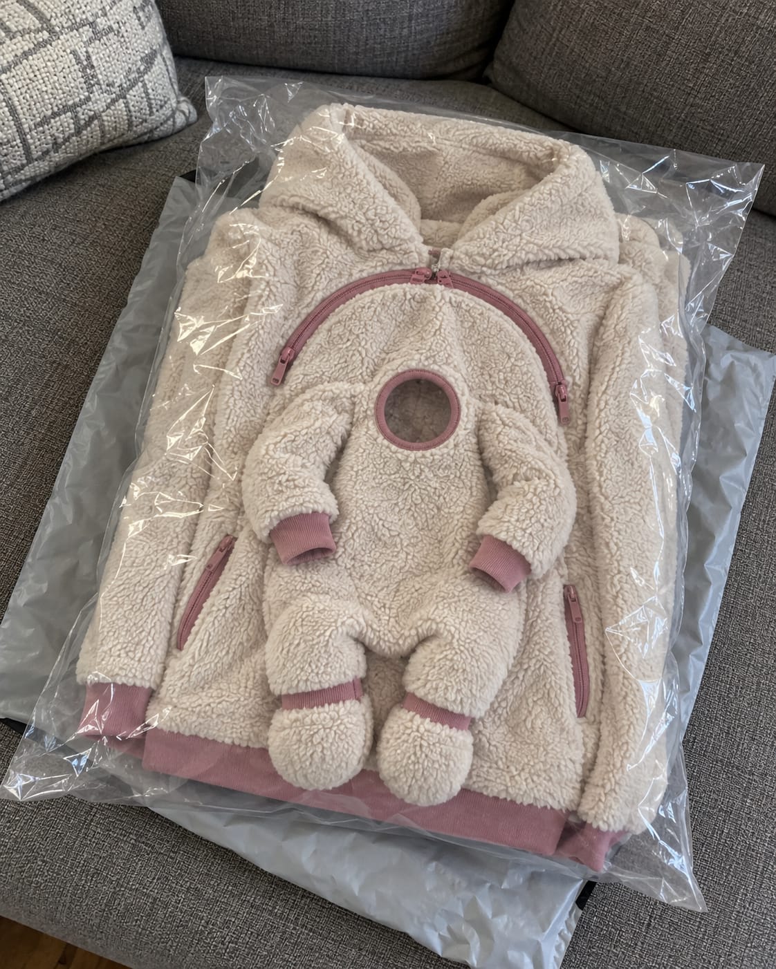 Customer photo review of NÄHLI Duo – Hoodie mit Babyeinsatz