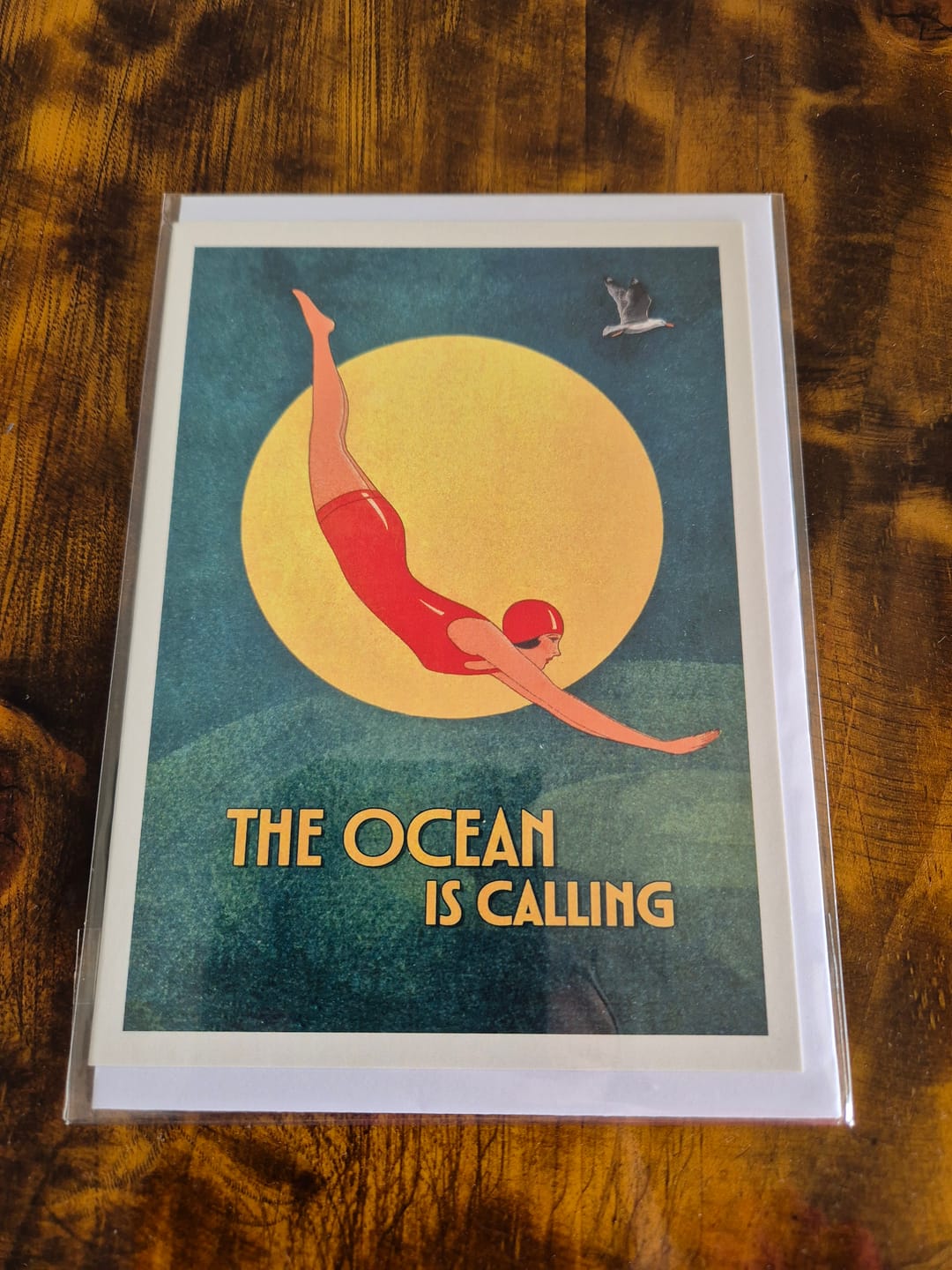 Customer photo review of The Ocean is Calling | Vintage Greeting Card