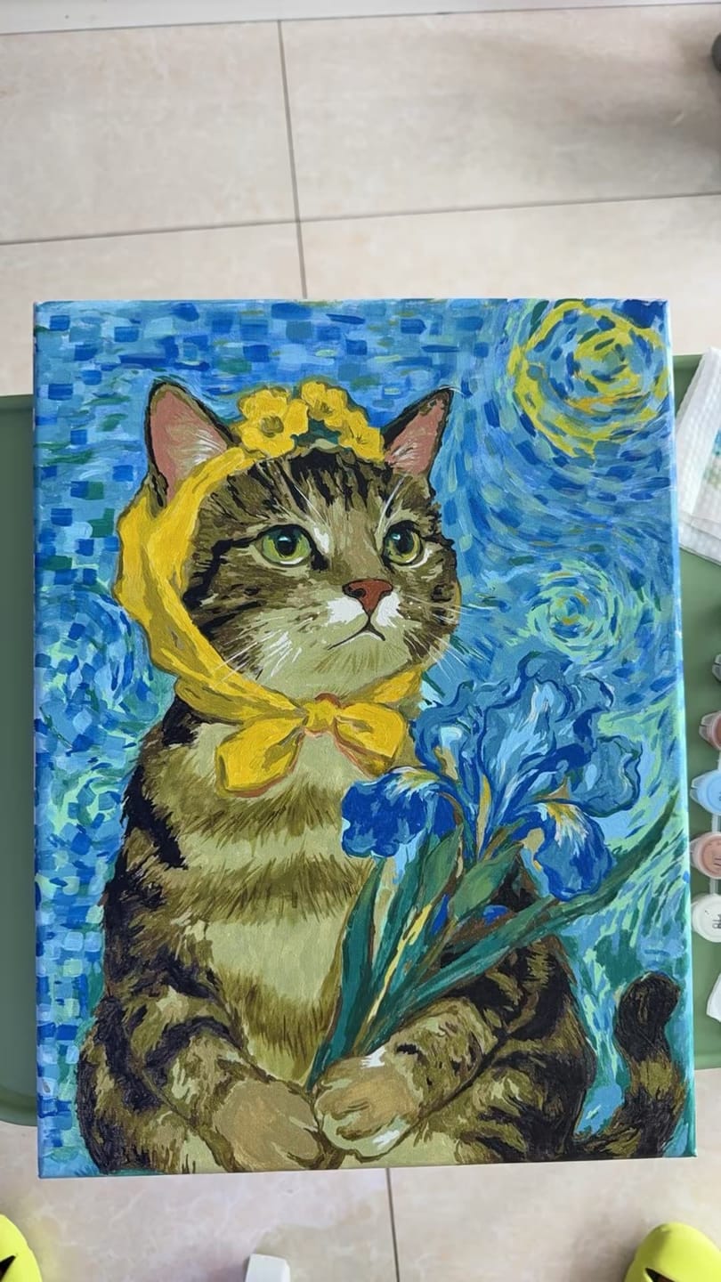 Customer photo review of Custom Paint by Numbers Kit - Turn Your Photo Into Hand-Painted Art