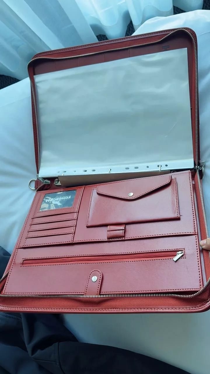 Customer photo review of Leather Portfolio Bag With Handle