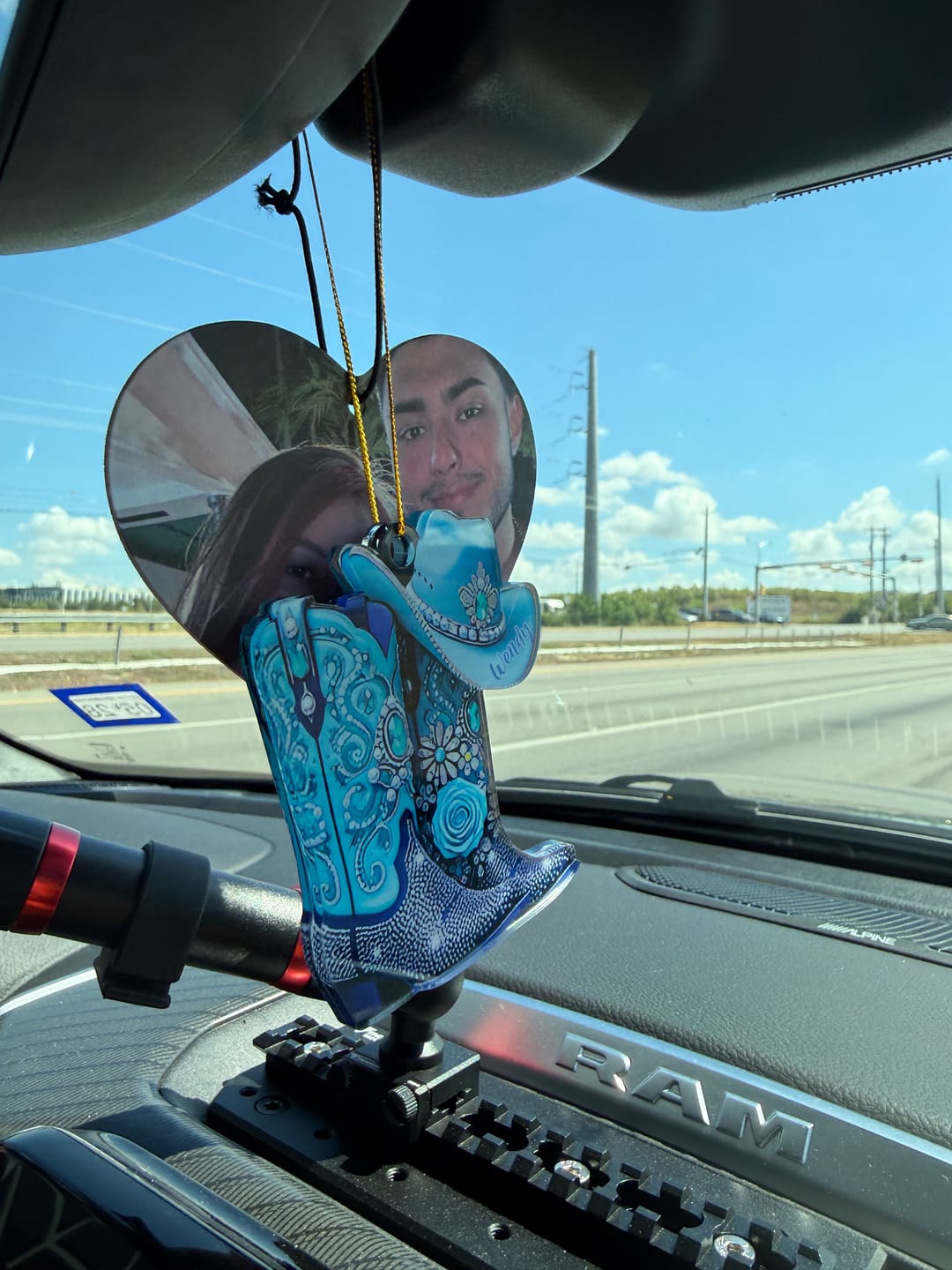 Customer photo review of Cowgirl Boots - Personalized Acrylic Car Ornament