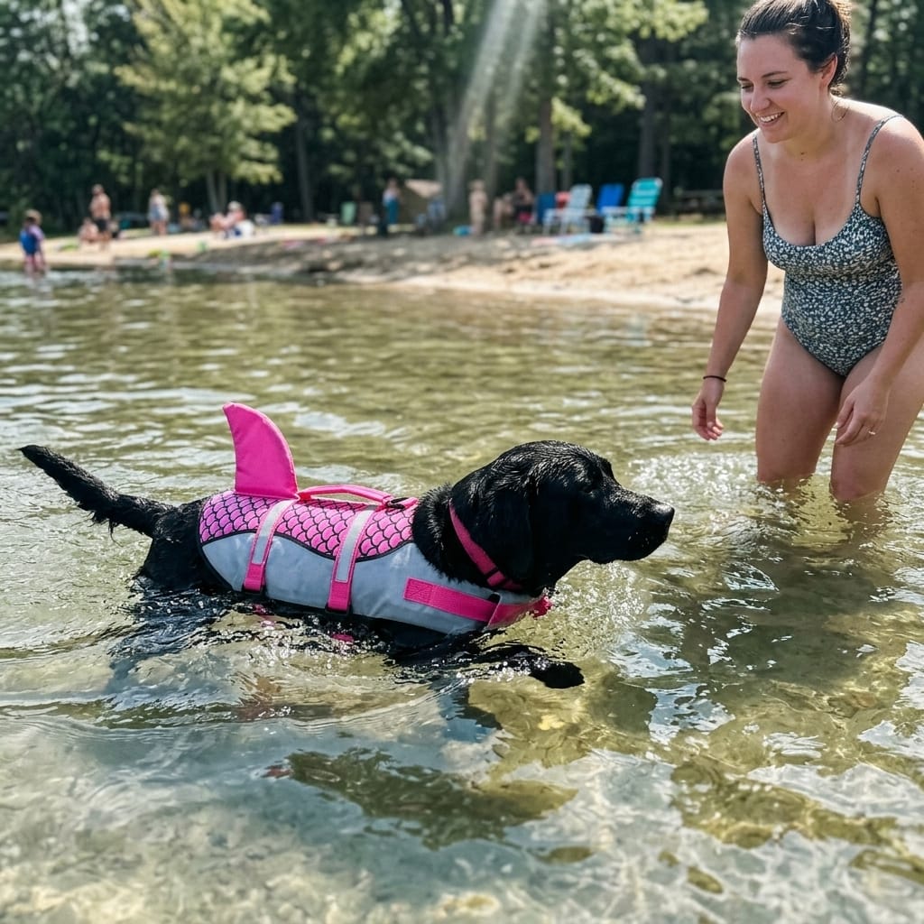 Customer photo review of WetPawz Life Jacket