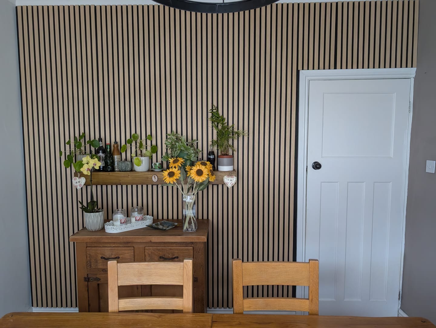 Customer photo review of Acoustic Slat Wall Panels Wooden Decorative Wall Panels Natural Oak Premium 2.4m x 0.6m