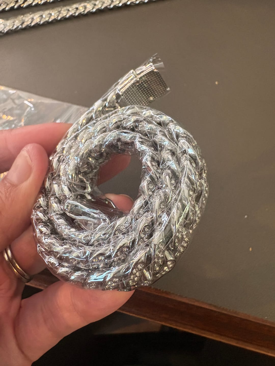 Customer photo review of 13mm Cuban Chain - White Gold