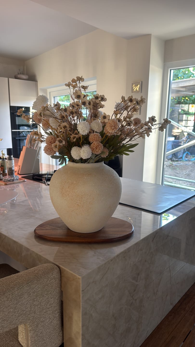 Customer photo review of Wax Arrangement - Beige mix