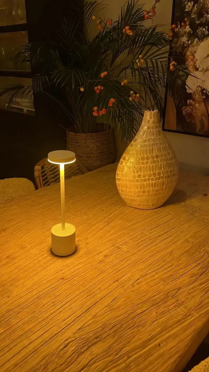 Customer photo review of Luminária de Mesa Sem Fio Recarregável Nomad Glow