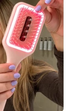 Customer photo review of RootGlow™ LED Scalp Massage Brush — Red Light Glow, Vibration & Oil Applicator