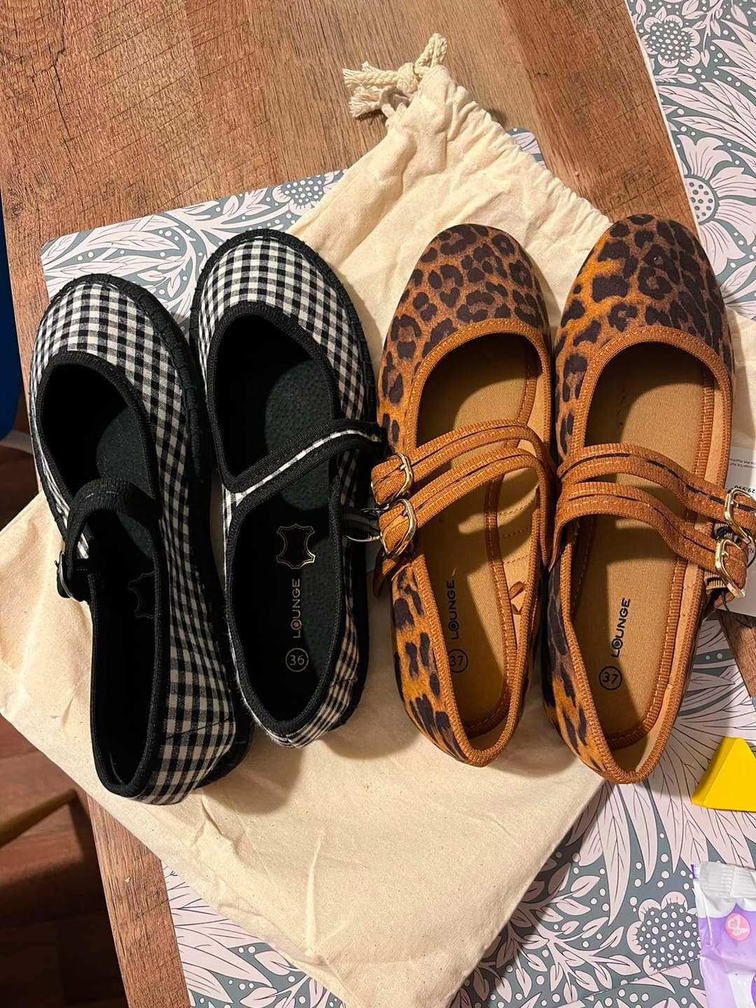 Customer photo review of Zapato Ballerina Animal Print