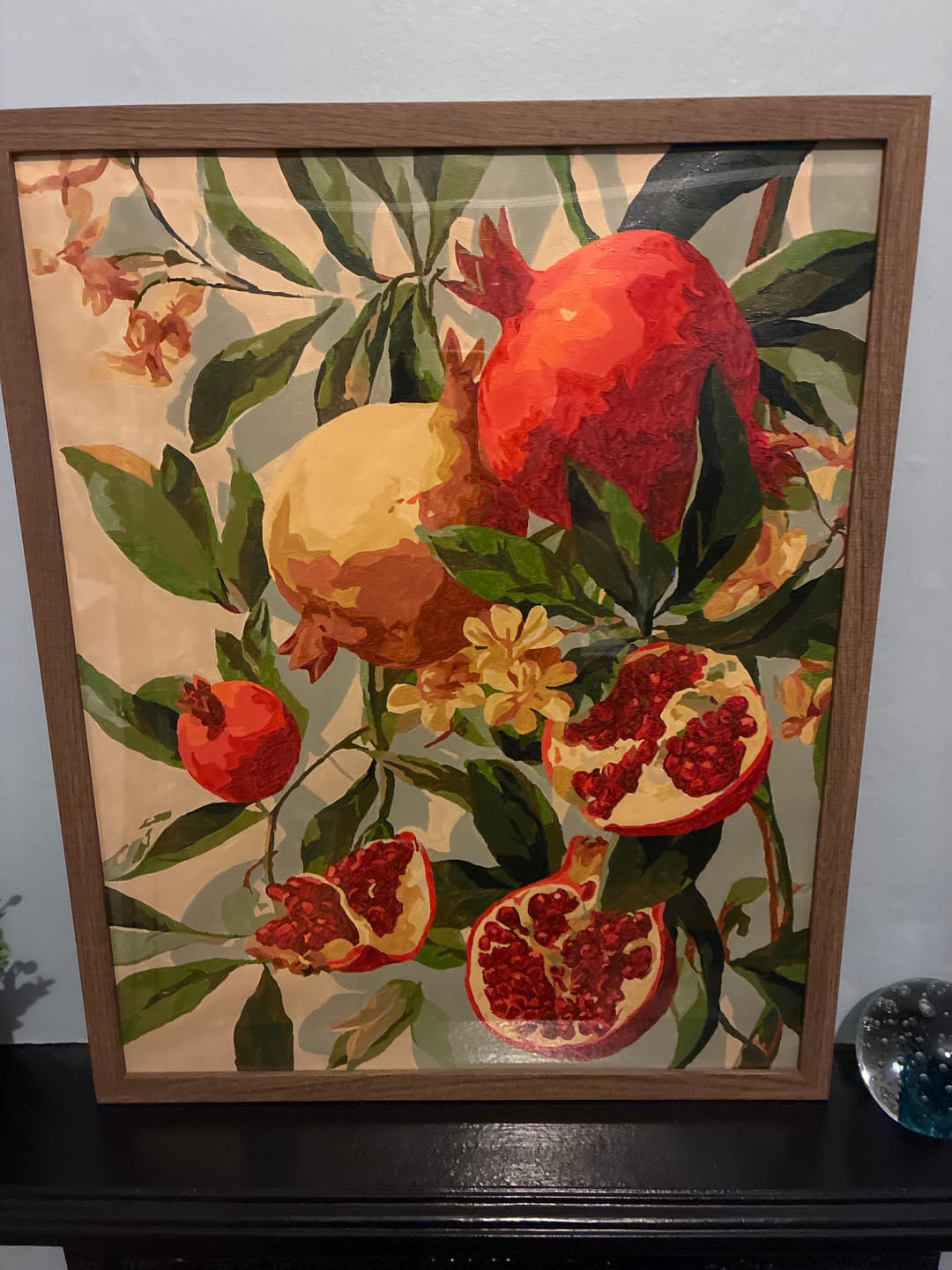 Customer photo review of Blooming pomegranates | Paint by Number