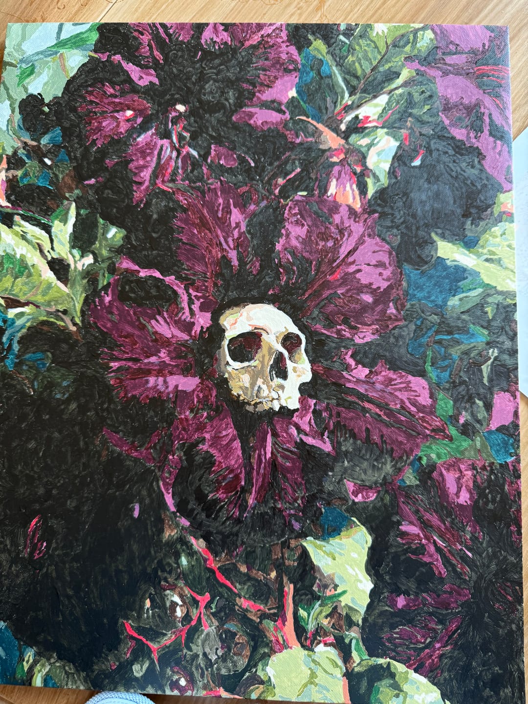Customer photo review of Gothic Nightshade Flower | Paint by Number