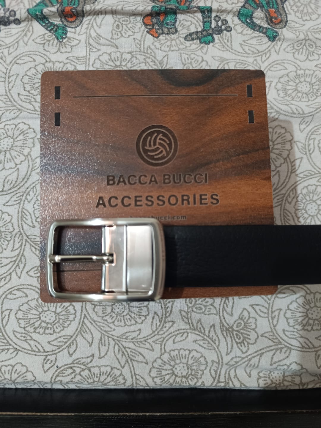 Customer photo review of Bacca Bucci Auto reversible dress belt with Genuine Leather