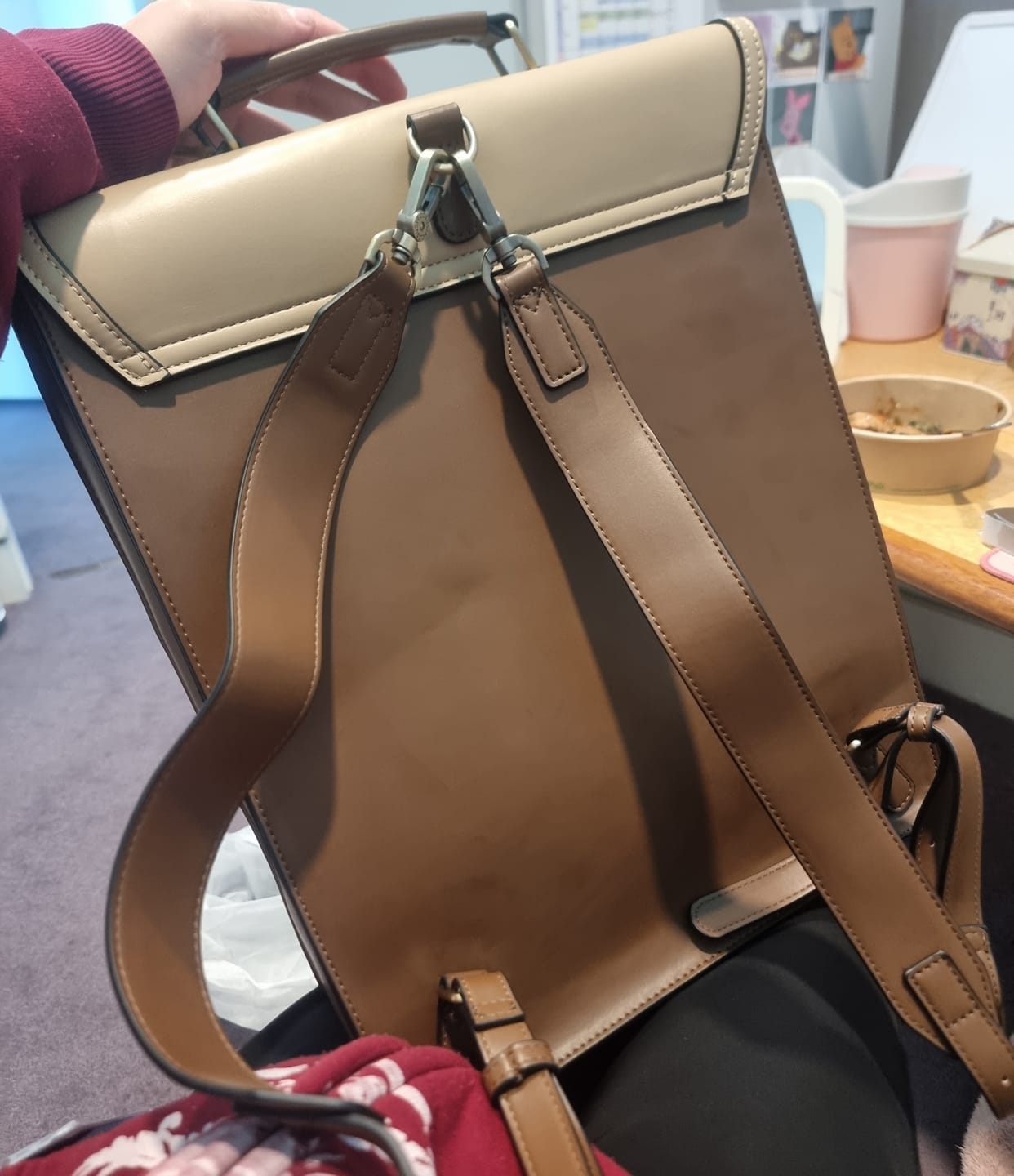 Customer photo review of Aria Vintage Backpack for Laptops 11-15.6 Inches