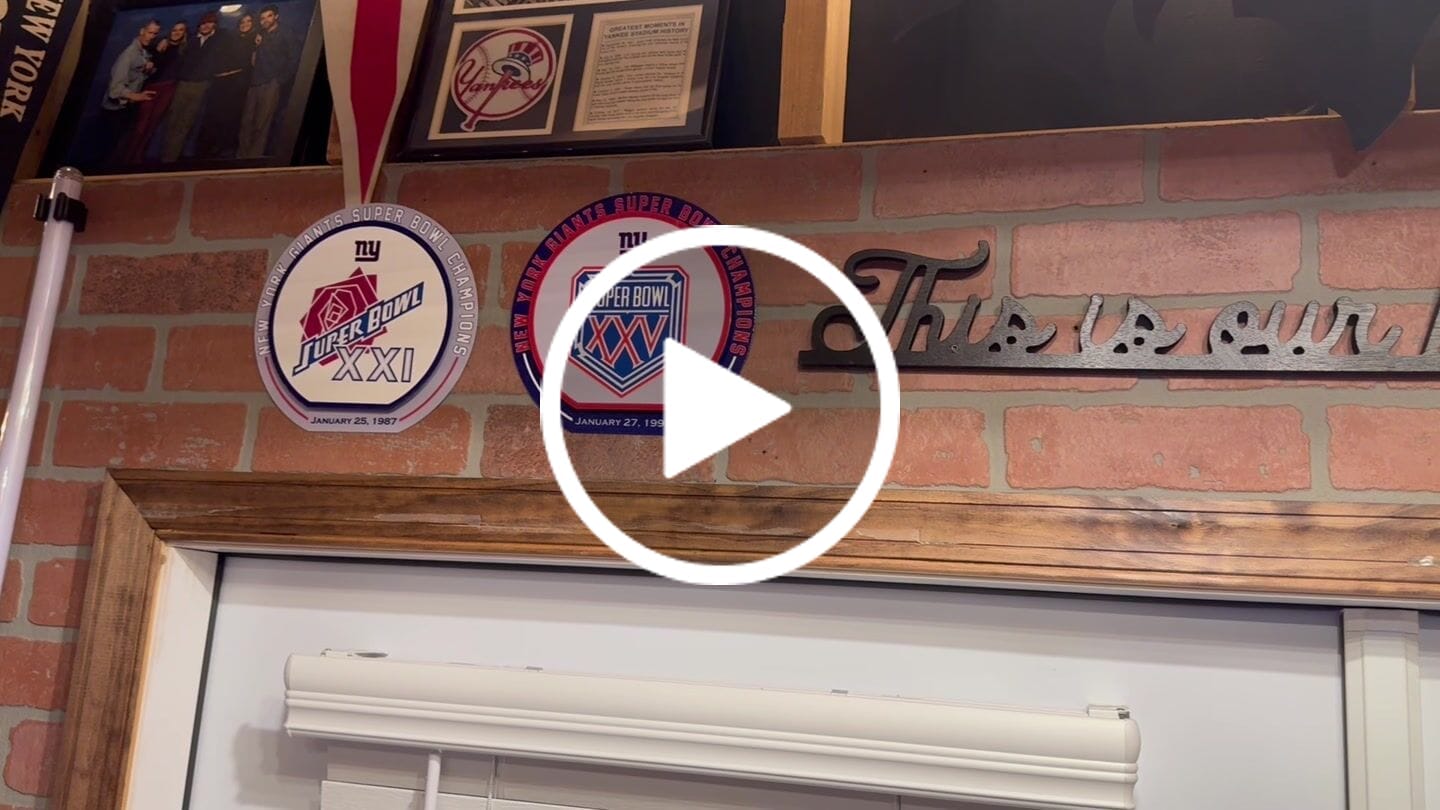 Customer video review of New York Giants "XLII" Super Bowl "Double Play" On the Shelf or on the Wall Art