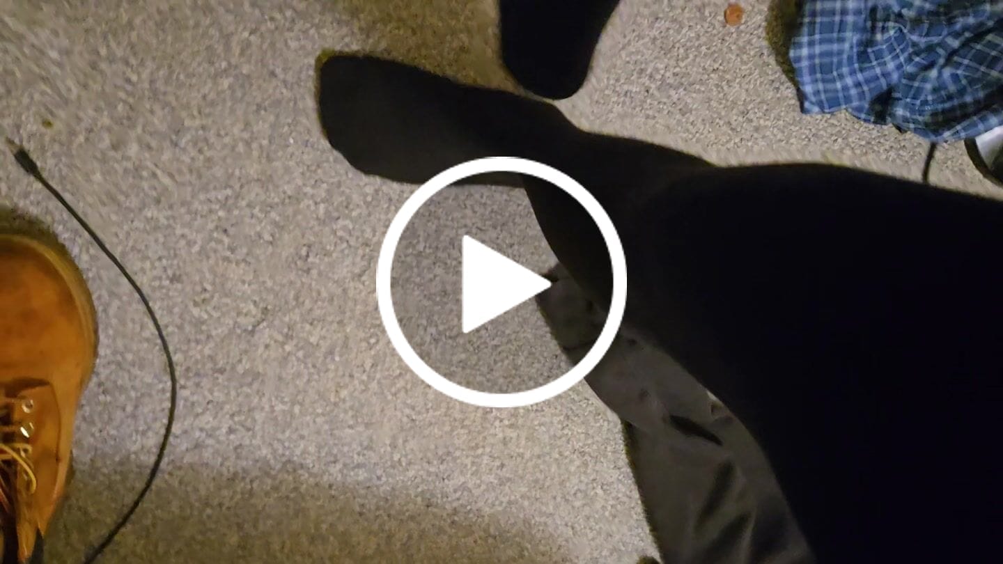 Customer video review of ToeBeanies Black Thigh-High Socks
