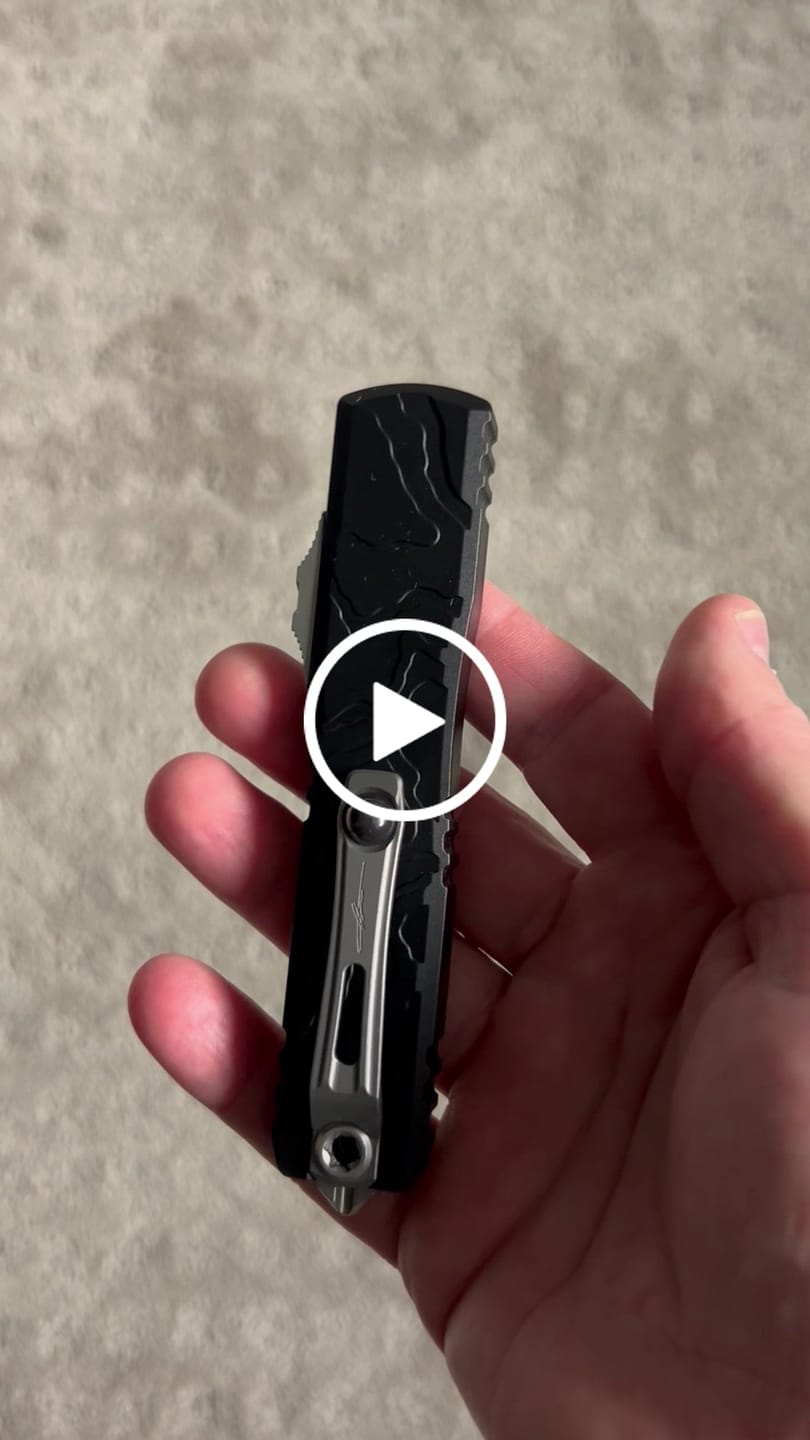 Customer video review of Microtech Ultratech Gen IV Interceptor Signature Series - Topographic Deep Engraved, M390MK OTF - Made in USA (11174TP-10S)