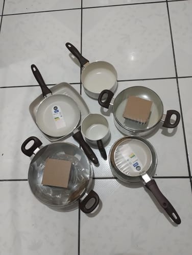 Customer photo review of Brinox - Jogo de Panelas 8 Peças Ceramic Life Smart Plus - Vanilla