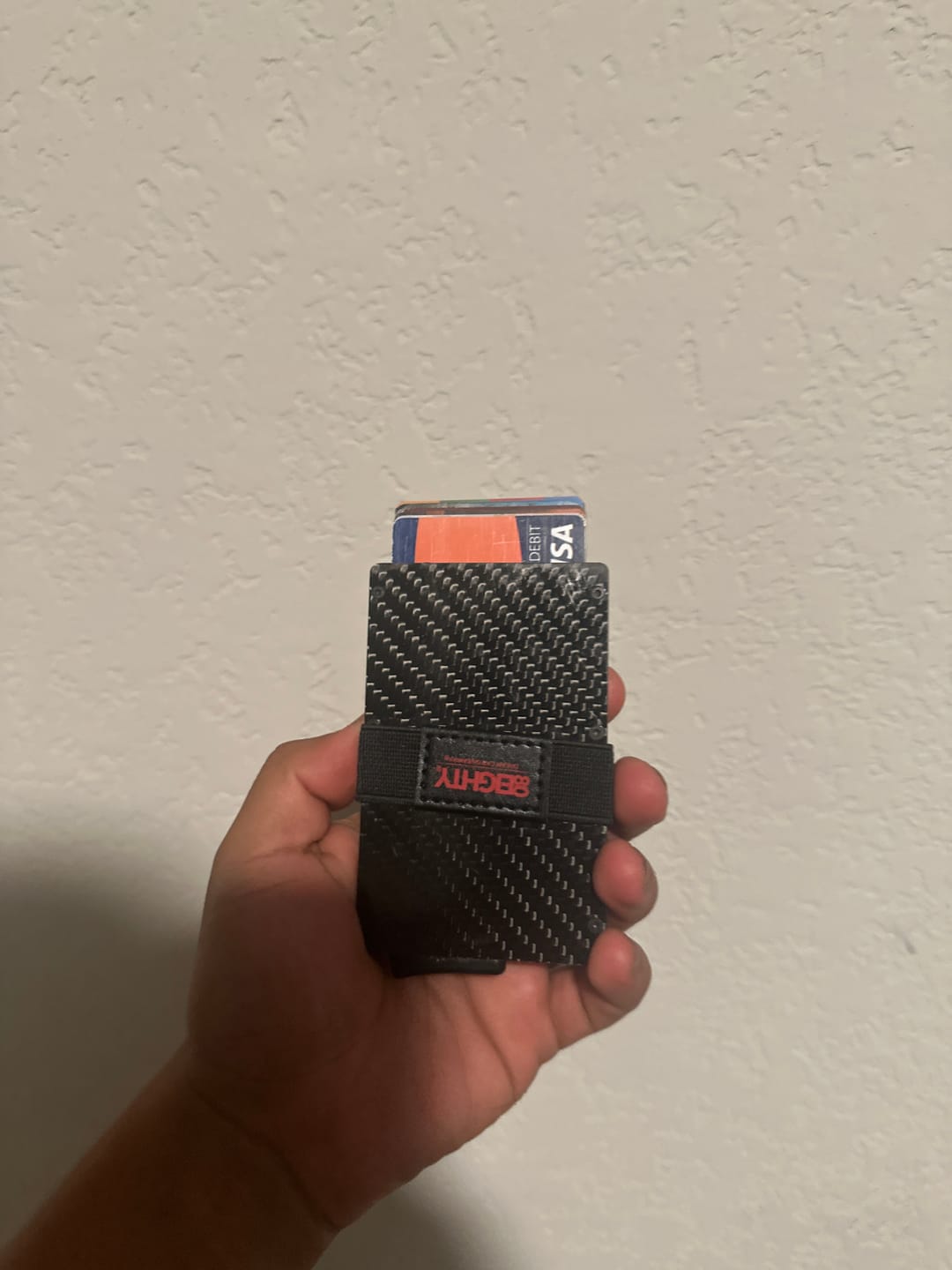 Customer photo review of 80Eighty® Minimalist Carbon Fiber Wallet