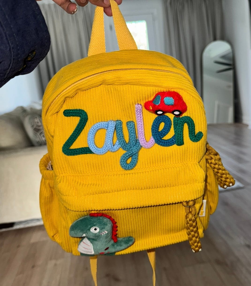 Customer photo review of K&C - Personalized Knitted Backpack