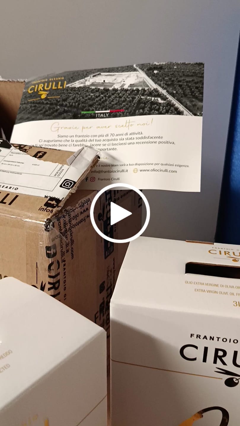 Customer video review of Bag in box di olio extravergine di oliva • 3 Litri