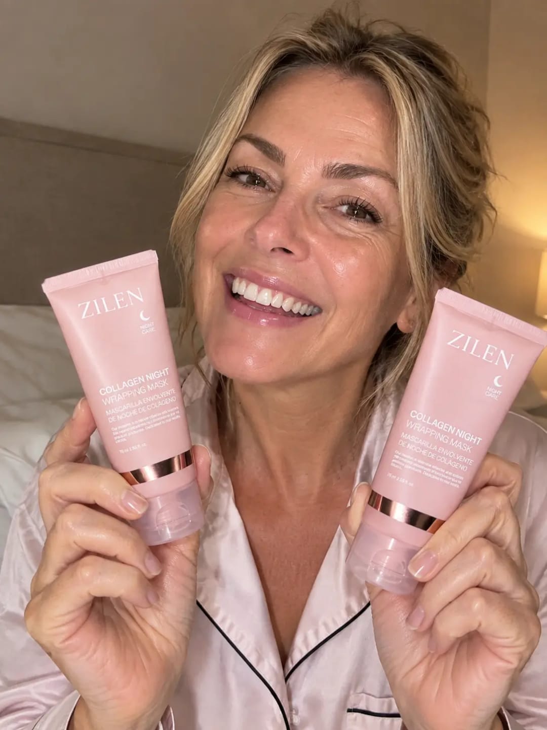 Customer photo review of Mascarilla Envolvente Nocturna de Colágeno Zilen