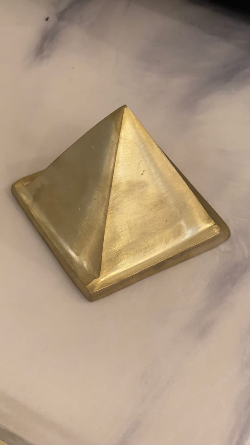 Customer photo review of Solid Brass Pyramid Vastu Remedy for North West Direction Balance, Health, Wealth and Positive Energy Support for Entrance, Kitchen and Home Spaces | 7.6 cm | 600 g
