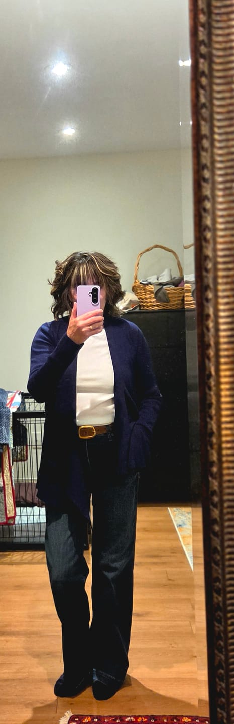 Customer photo review of Dreamy Waterfall Cardigan (Navy)