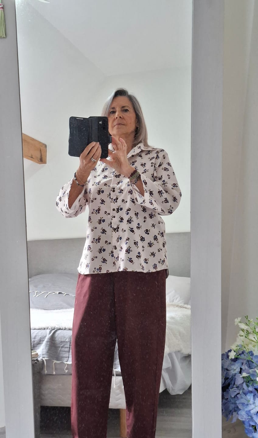 Customer photo review of Blouse Lueur — Coton lavé Clairière Fleurie