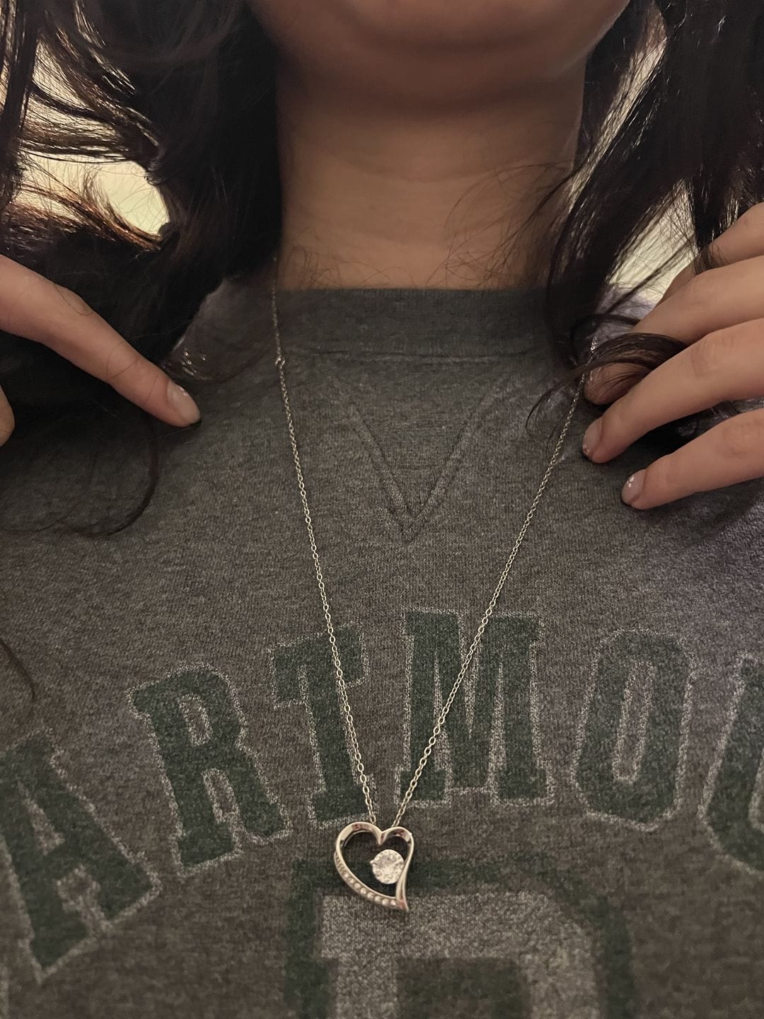 Customer photo review of Gift for Granddaughter from Grandpa Forever Love Necklace with Message