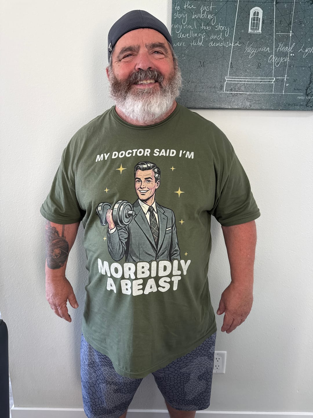 Customer photo review of Morbidly a Beast Businessman T-Shirt