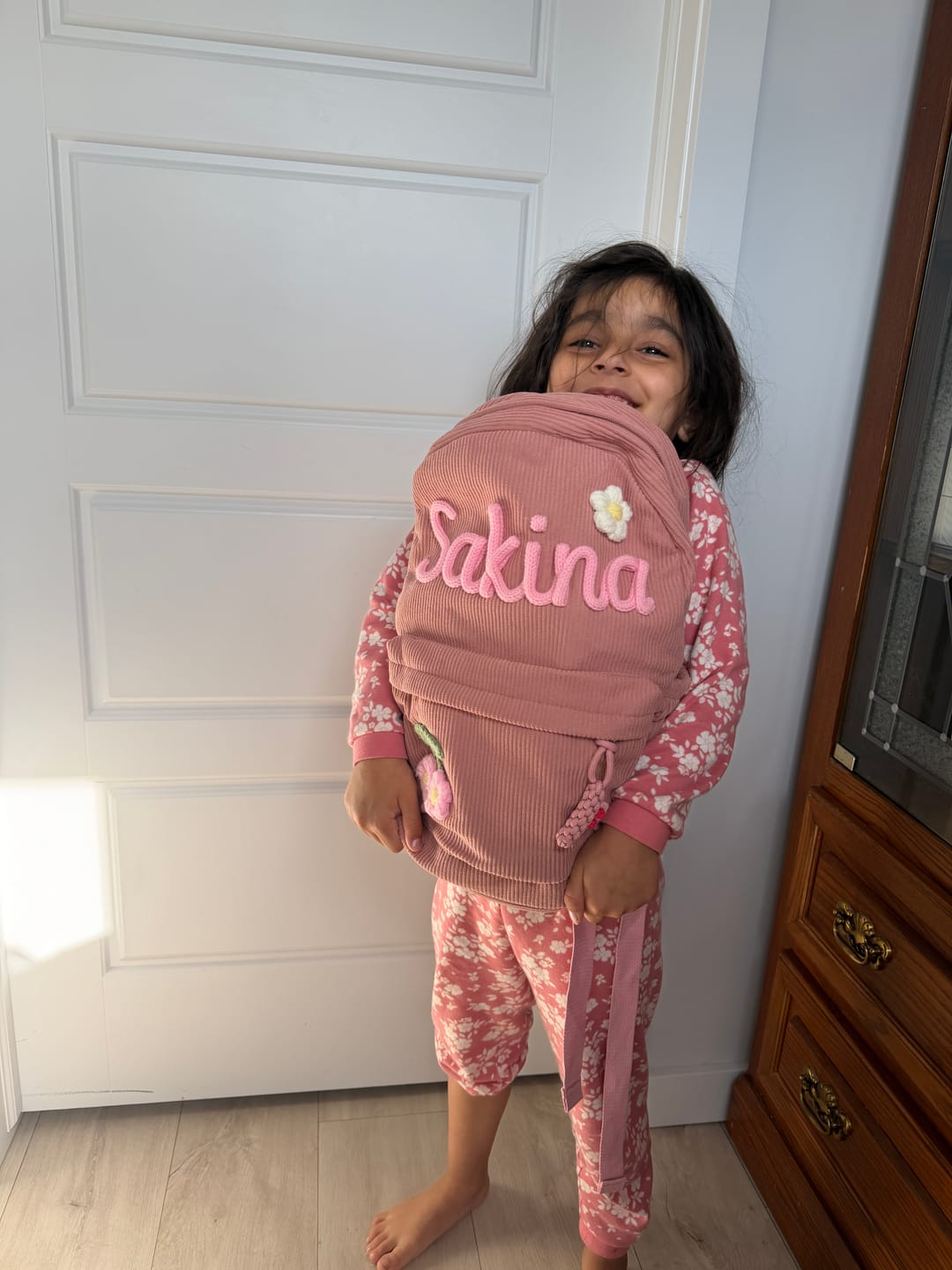 Customer photo review of K&C - Personalized Knitted Backpack
