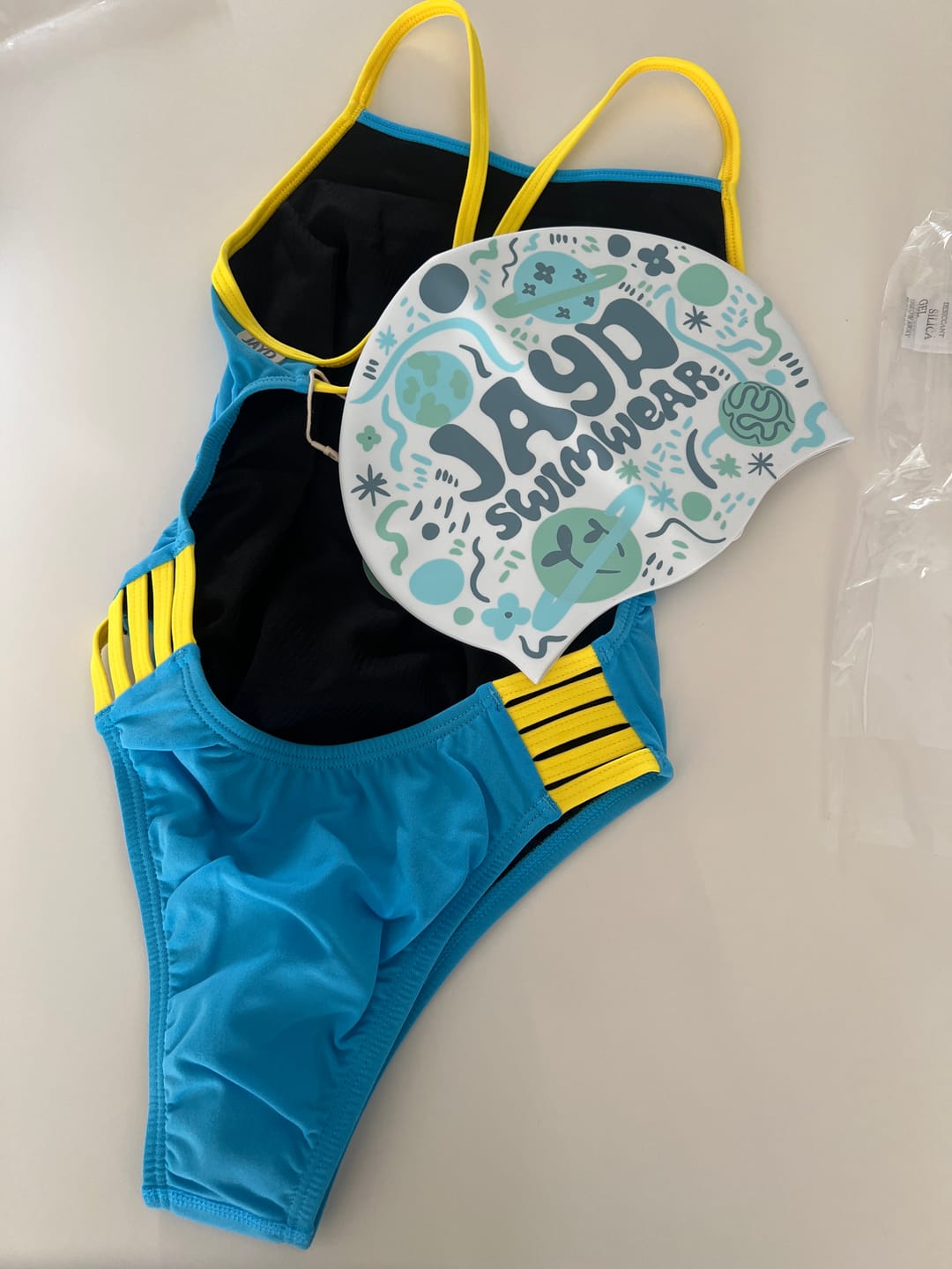 Customer photo review of JAYD Swim Cap - Lost In Space