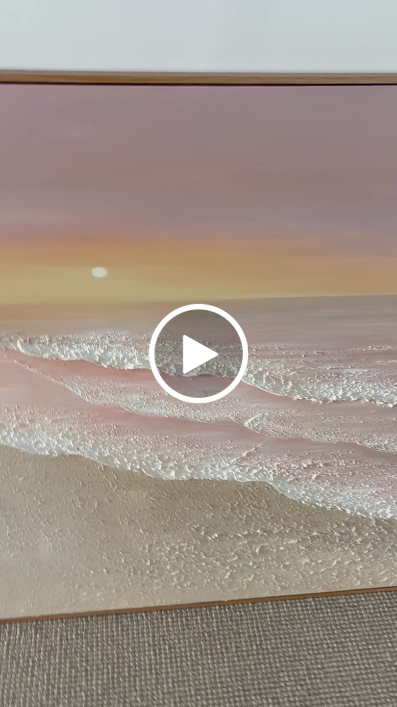 Customer video review of Plaster Art Texture Painting #SG370