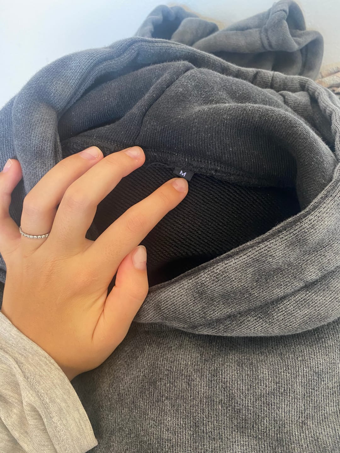 Customer photo review of Hoodie Cropped Blanks 500GSM Stonewashed