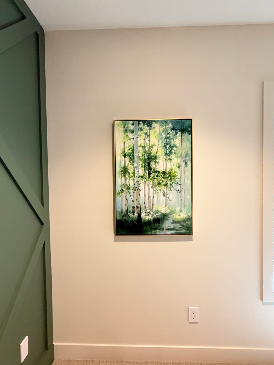 Customer photo review of Serene Forest Path - Lush Green Landscape Painting