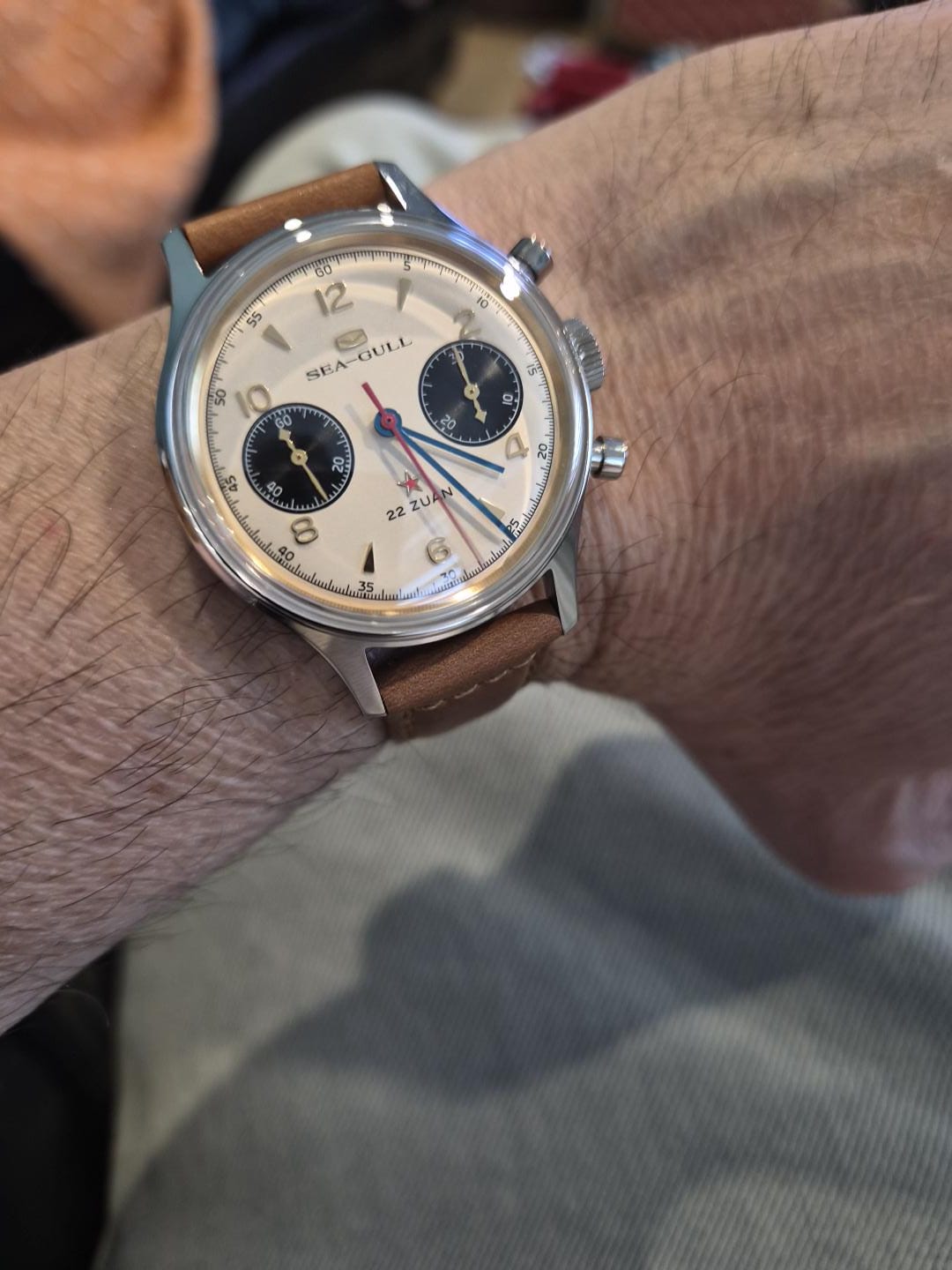 Customer photo review of Seagull 1963 Polar Night Edition Panda Eye Chronograph Watch 37.3mm