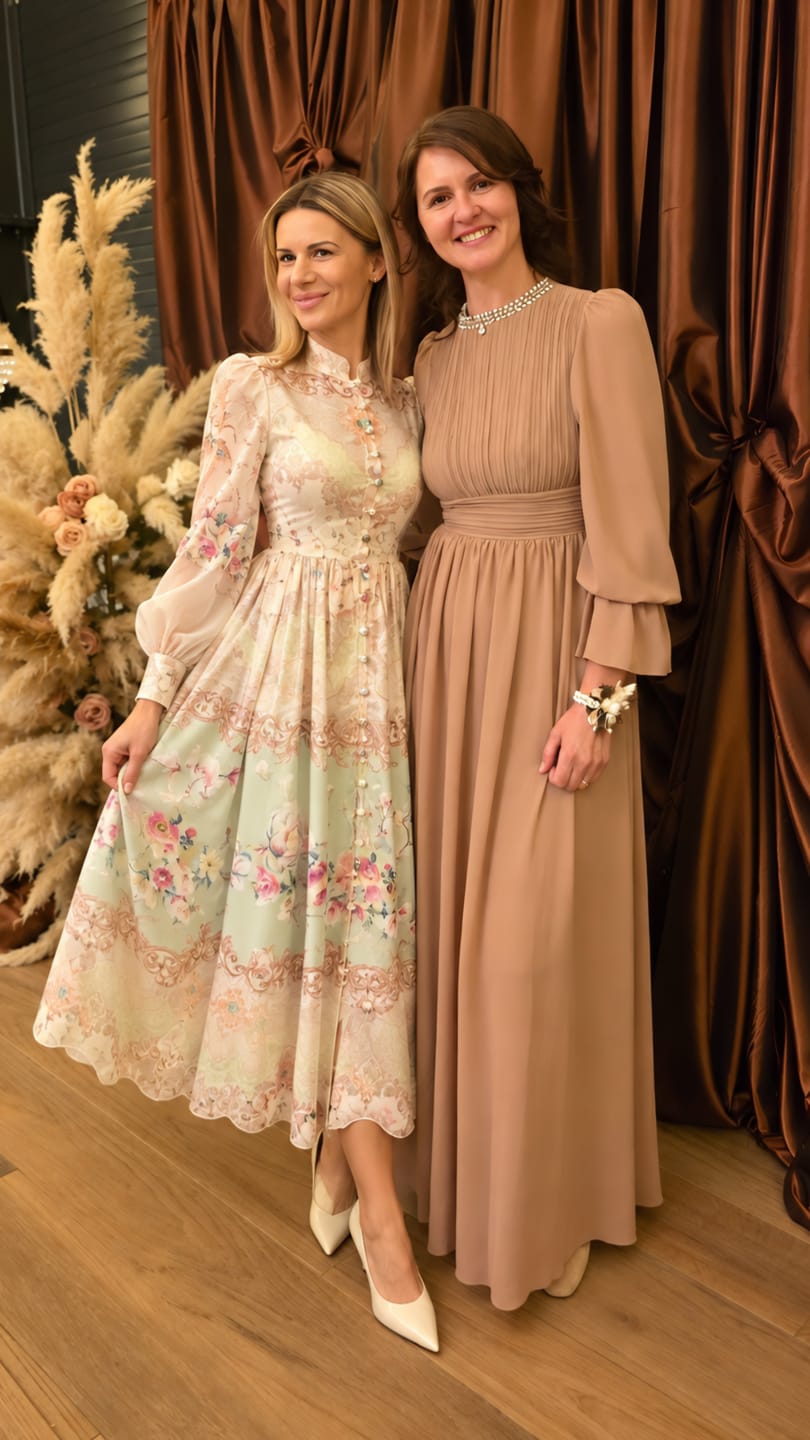 Customer photo review of Rochie maxi Rammy cu imprimeu floral si curea in talie