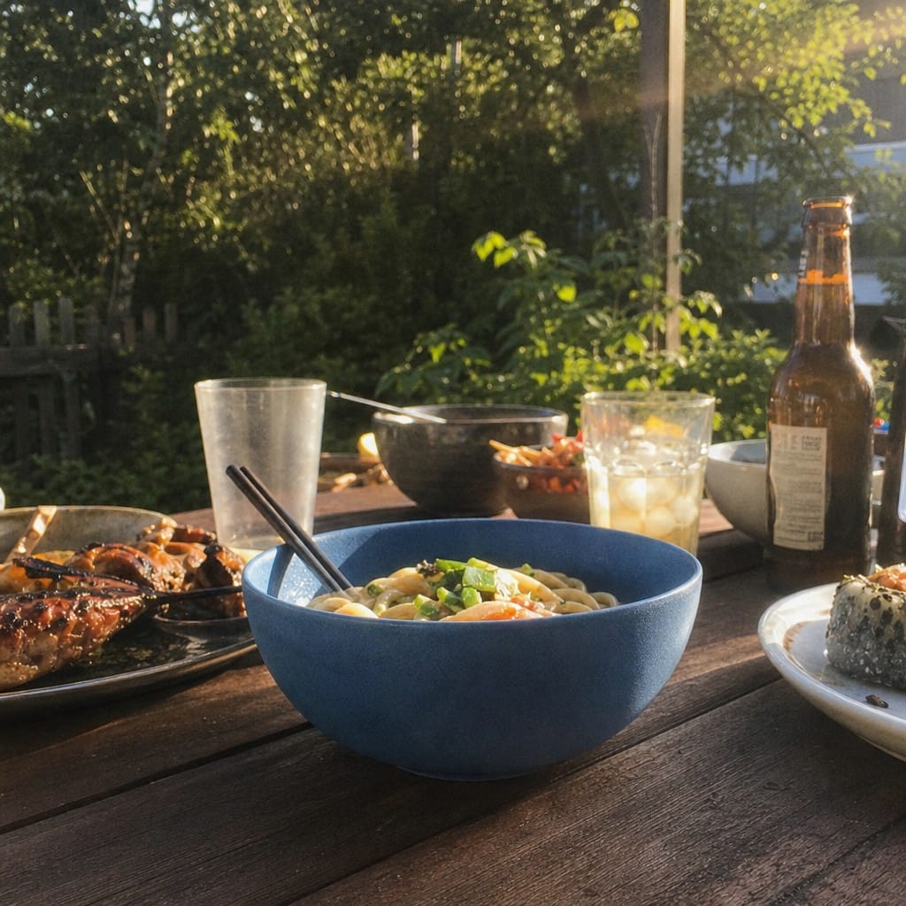 Customer photo review of Noodle Bowls 37.7oz Porcelain for Modern Dining (Pack of 6)