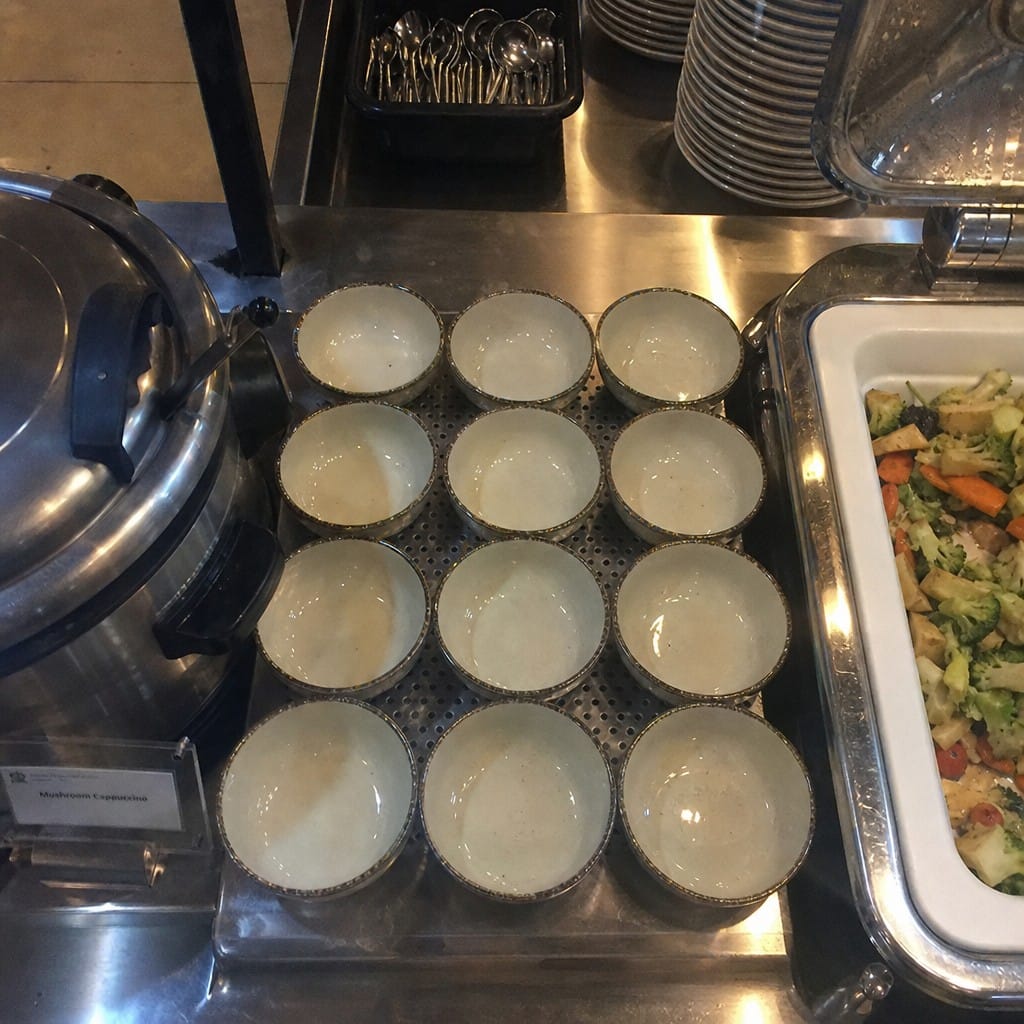 Customer photo review of Brown Speckled Alumina Vitrified Ceramic Cups for Catering (Pack of 12)