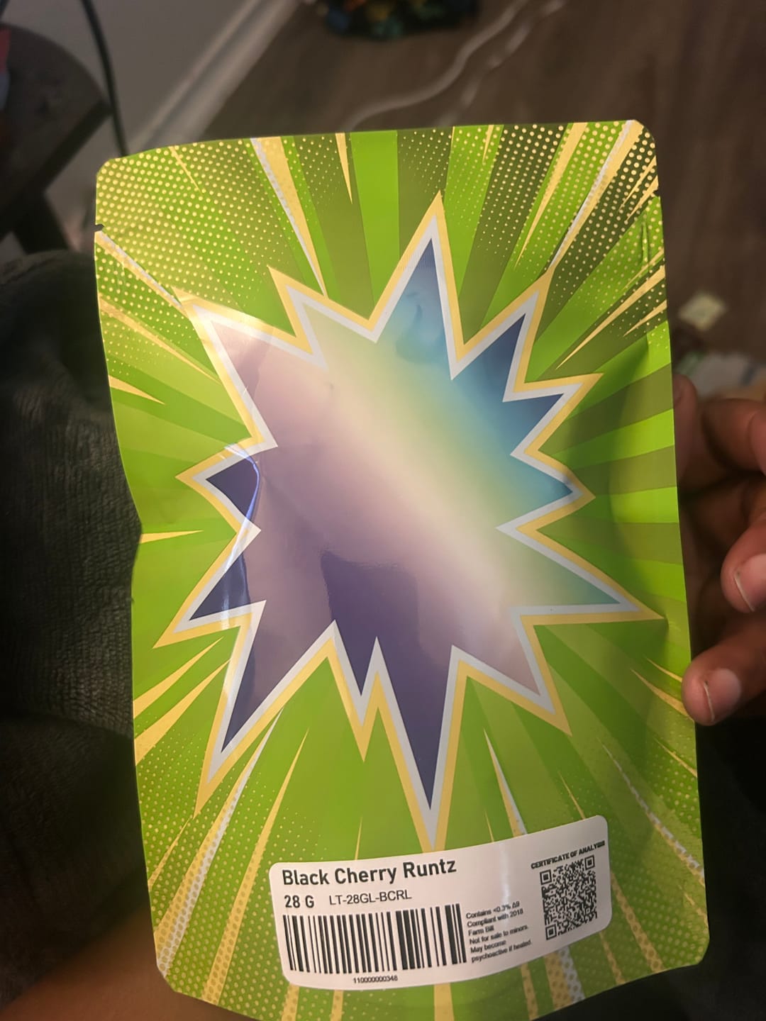 Customer photo review of LITTLES BRAND - Black Cherry Runtz - 28 Grams Littles - Indica