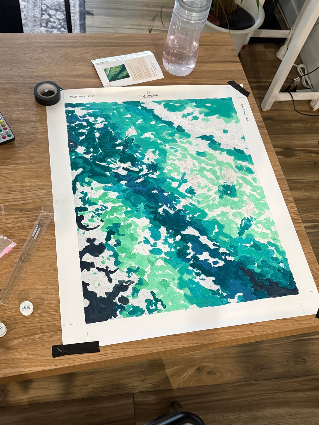 Customer photo review of Clear Waters | Paint by Number