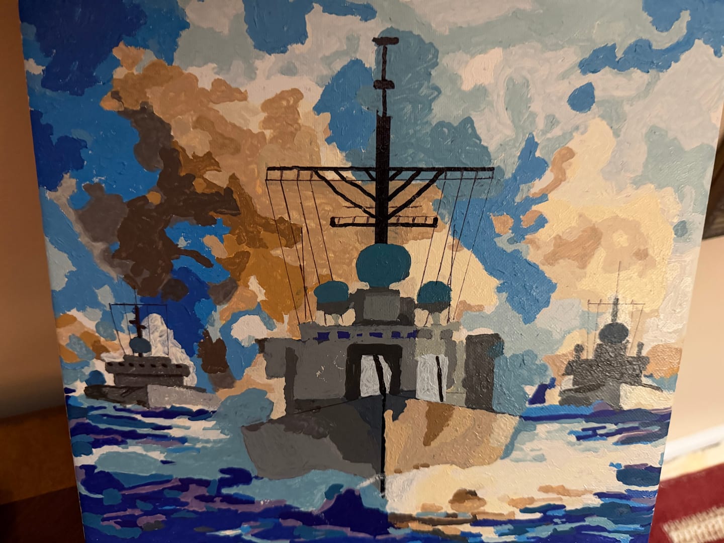 Customer photo review of Fleet of Military Vessels (Paint by Numbers)
