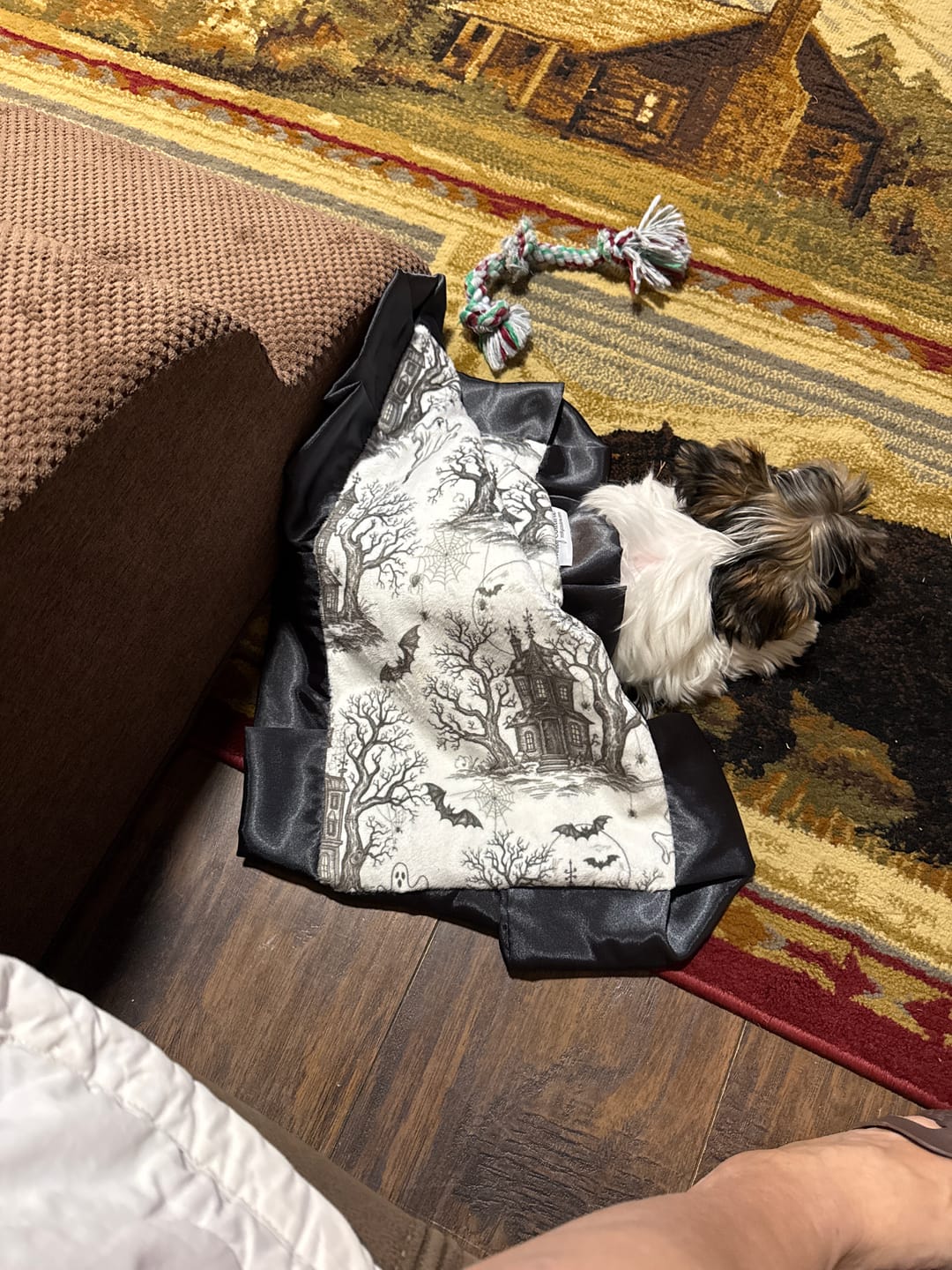 Customer photo review of Haunted Toile Blanket