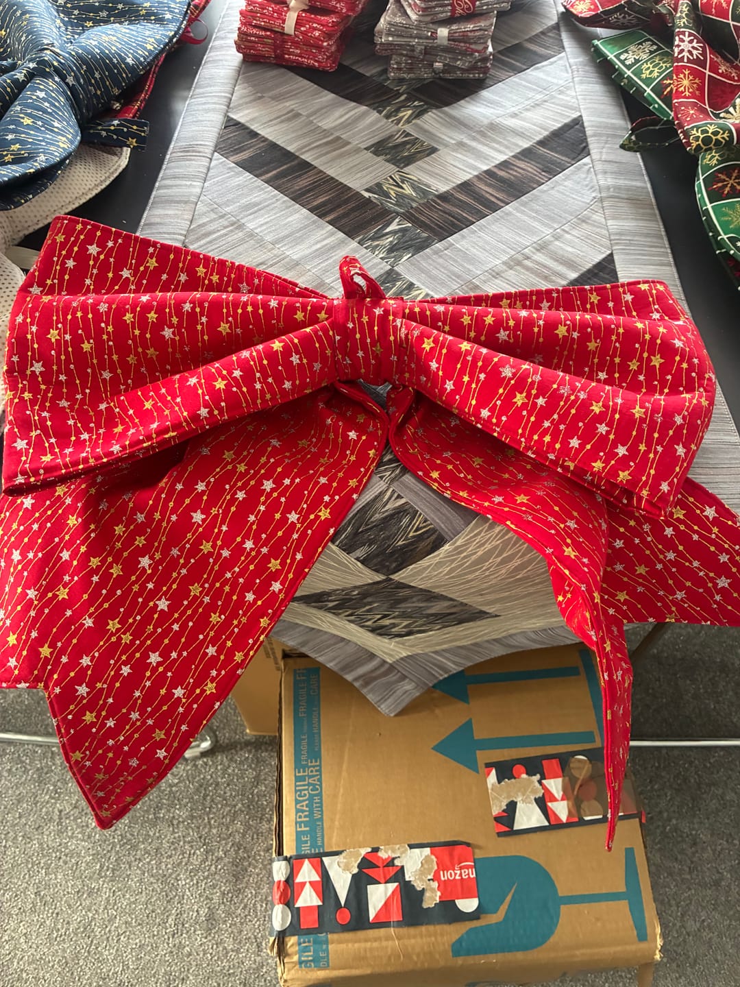 Customer photo review of Hanging Stars Christmas Cotton Fabric