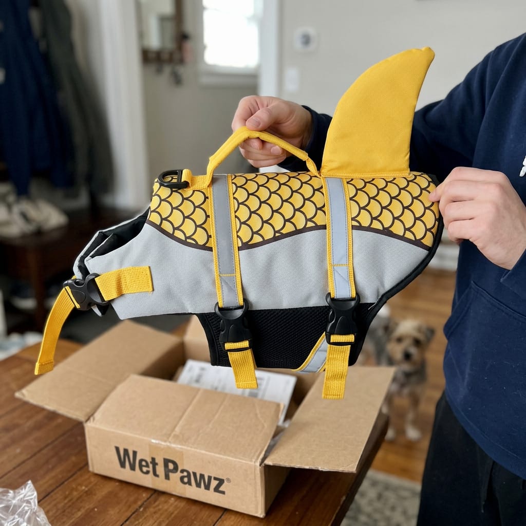 Customer photo review of WetPawz Life Jacket