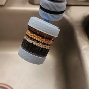 Customer photo review of Filtraggio Acqua Pulita Filtro Rubinetto 6 Strati Girevole