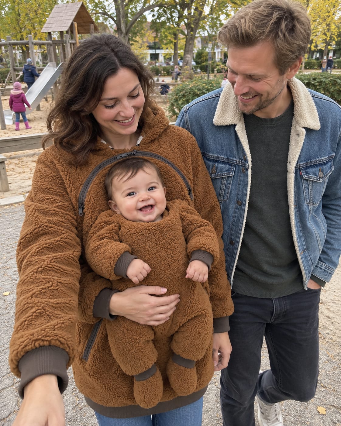 Customer photo review of NÄHLI Duo – Hoodie mit Babyeinsatz