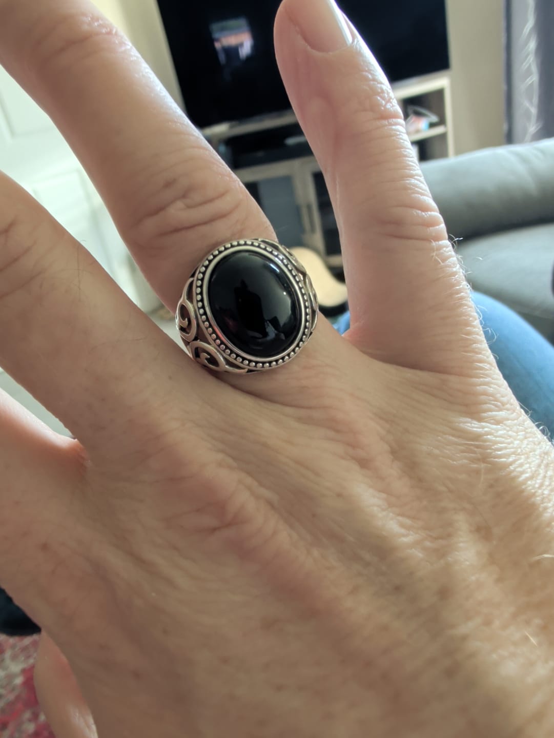 Customer photo review of BLACK EYES. - 925 STERLING SILVER